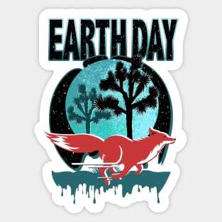 Earth Day in the Desert Sticker